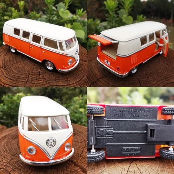 Amazon | 【】ワーゲンバス ミニカー タイプⅡ 1/32 オレンジ ミニカー